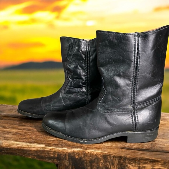 Vintage Shoes - Vintage Black Western Boots